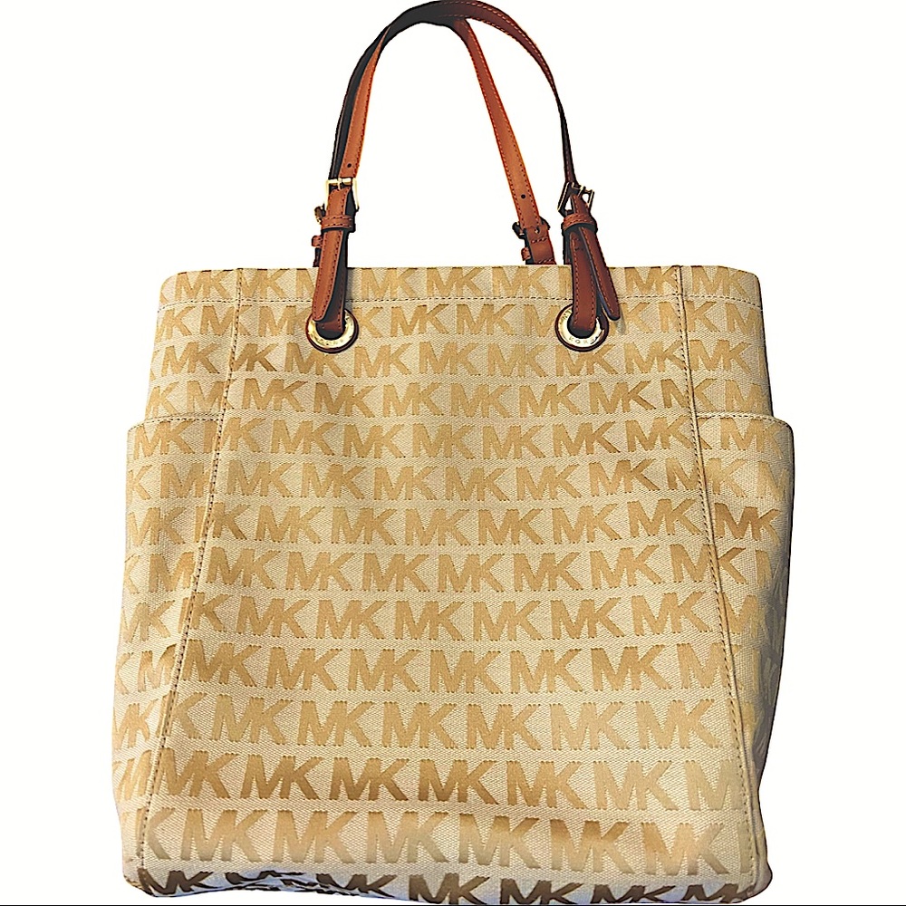 Gold purse • MK Jet Set Logo Shoulder Bag